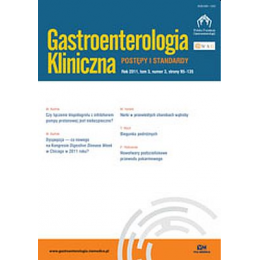 Gastroenterologia Kliniczna- pojedynczy zeszyt  (Dostępny tylko w ramach prenumeraty po uzgodnieniu z Księgarnią)